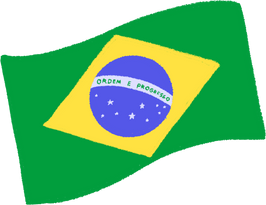 Organic Painterly Brazil Flag